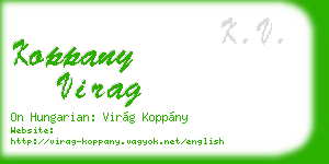 koppany virag business card